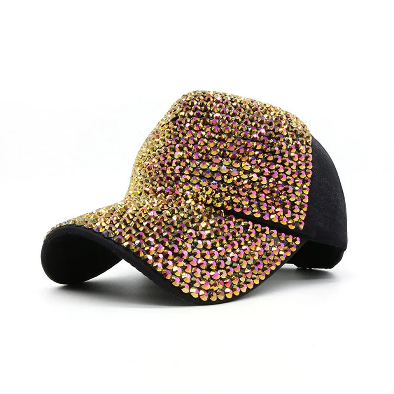 Doitbest Women Rhinestone Female Baseball Cap Men Diamond Cap Girls Snap Back Gorras Spring Summer Unisex Hip Hop Sun hat