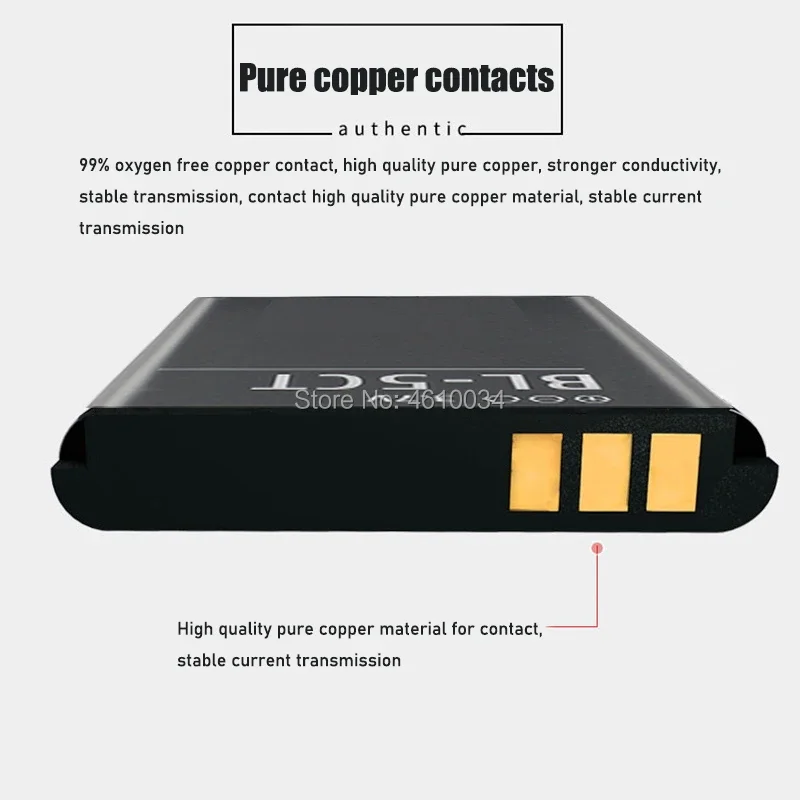 BL-5CT BL 5CT قابلة للشحن الهاتف المحمول استبدال البطارية ل نوكيا C5-00 6303 C3-01 3720 الكلاسيكية البطارية