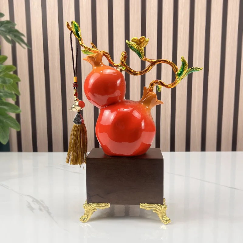 BJ-1 Luxury Duozi Duofu Pomegranate Ornament New Chinese Creative Entrance Wine Cabinet Decoration Ornament