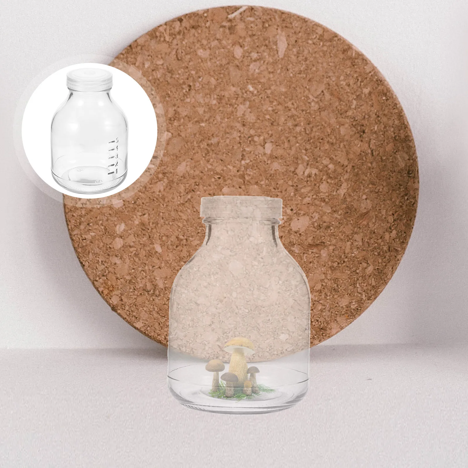 

3Pcs Plant Growing Bottles Mushroom Growth Containers Breathable Caps Prevent Overwatering Promote Healthy Garden