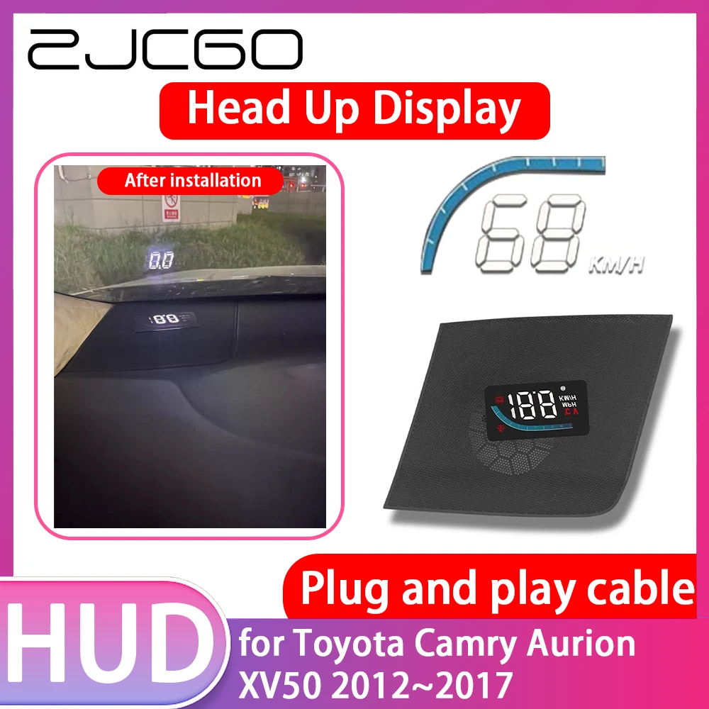 Car Special Hidden HUD Head Up Display Speedometer Speed Projector Alarm for Toyota Camry Aurion XV50 2012~2017