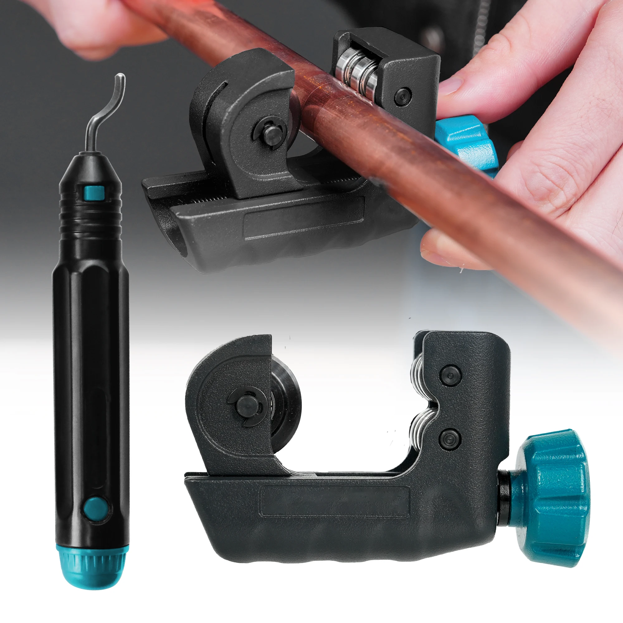 Cortador de Tubos Mini de 4 mm a 28 mm, Cortador de Tuberías Mini, Cortador de Tubos de Cobre con Herramienta de Desbarbado para Cortar Tubos de Aluminio, Tubos Metálicos
