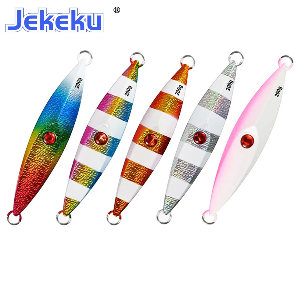 

JEKEKU NEW Ocean Fishing Slow Jig Lure 150g 200g 250g 300g 400g Metal Fishing Squid Jig Sea Lure Artificial Wobbler Bait