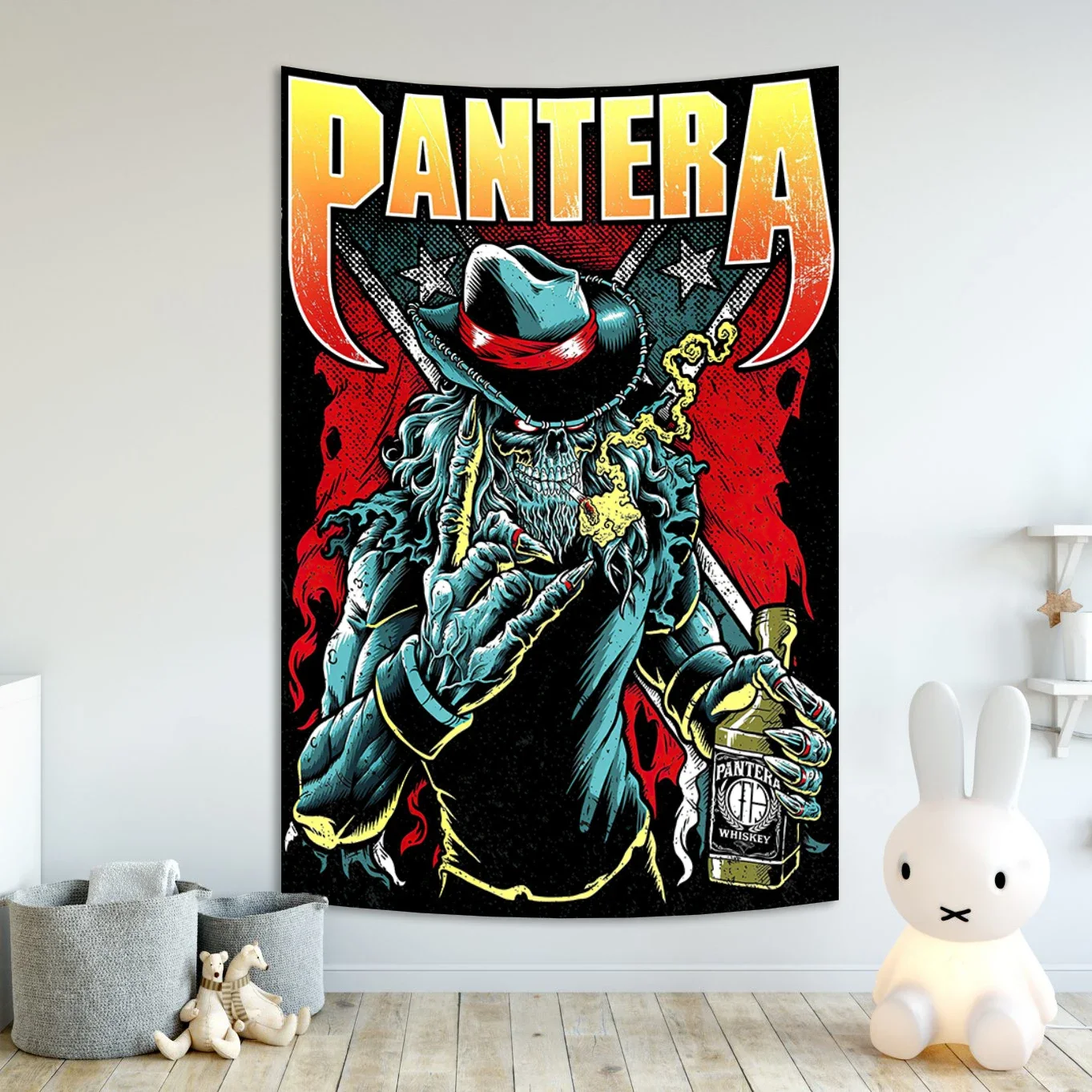 

Rock Band Panteras Tapestry Print Canvas Poster Wall Art Pictures Club Bar Cafe Decor Gifts