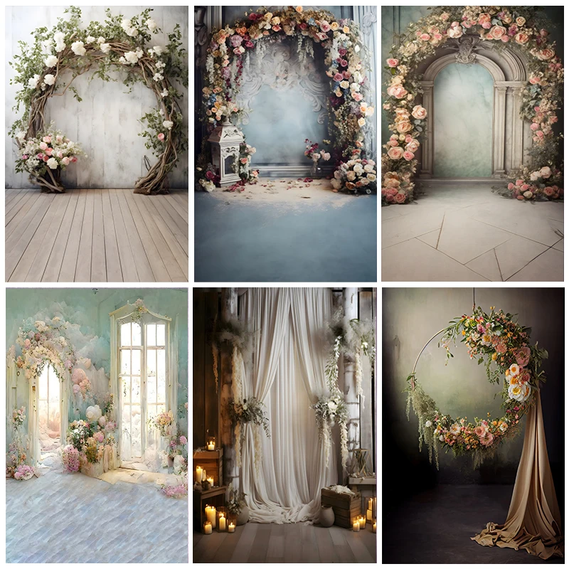 

Wedding Portrait Photography Backdrop Abstract Flower Newborn Baby Shower Maternity Art Portrait Decor Background Photo Studio