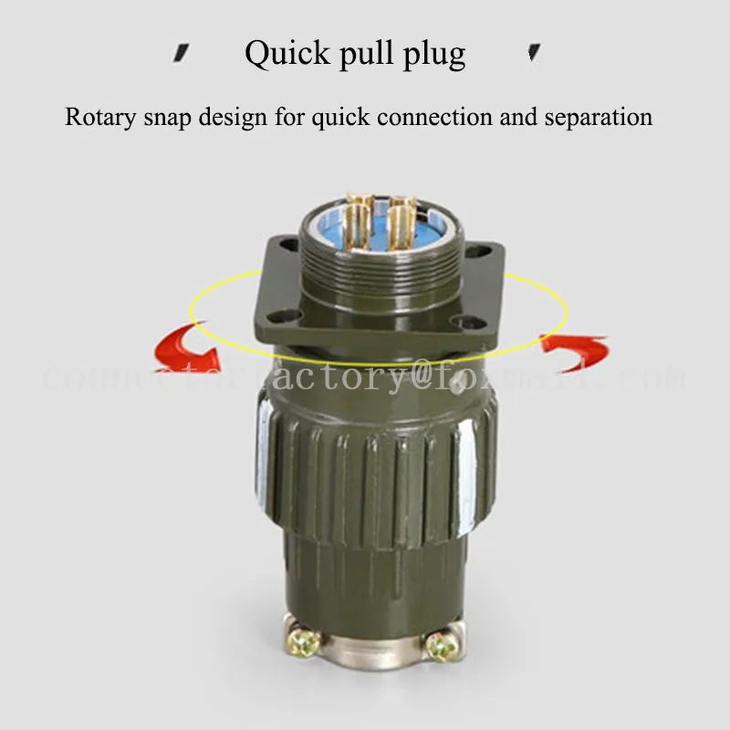 Y2M-Y21M Series Fast Buckle Aviation Cable Industry Connector Plug Socket Male Female 2 3 4 5 7 10 14 16 Pin Army Green