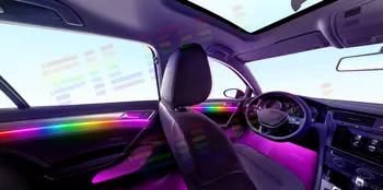 適用於大眾高爾夫6(2008-2013)的LED氣氛燈,RGB交響樂LED燈條,具有64種不同的顏色選擇和照明模式 8 最佳銷售 福斯高爾夫Plus配件 - №7