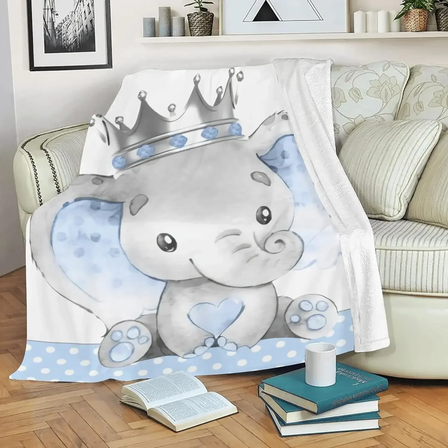 Personalized Name Customized Flange Plush Blanket Girl and Boy Gift Super Newborn Blanket Air Conditioning Blanket