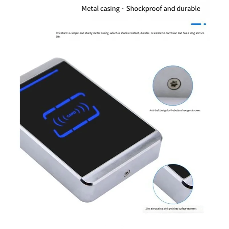 【Strumenti domestici!】 Sistema di controllo accessi con controllo accessi in metallo con scheda Scheda di gestione dell'utente 10.000 Controllo accessi impermeabile RFID