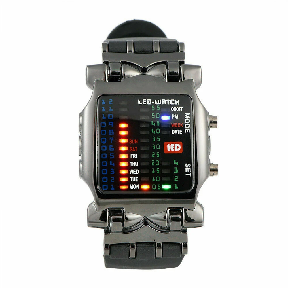 Luxury Brand TVG Watches Men Fashion Rubber Strap LED Digital Watch Men Waterproof Sports Military Watches Relogios Masculino