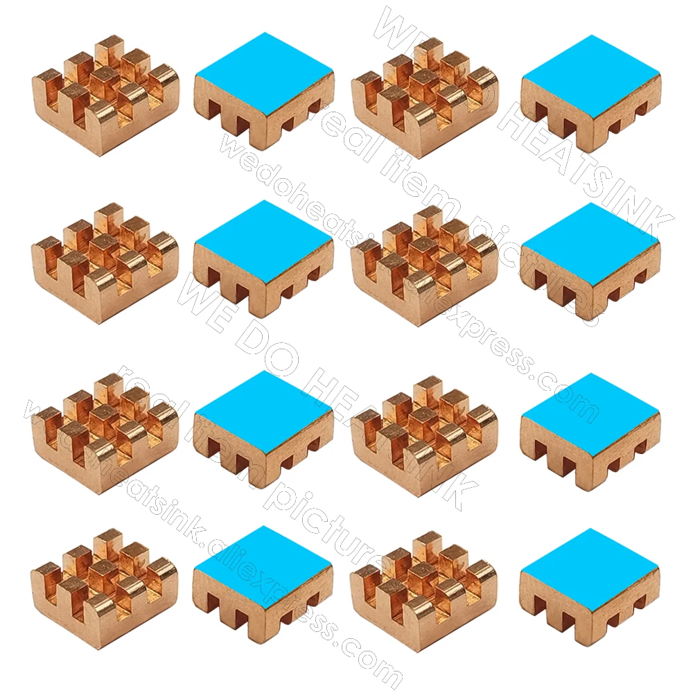 WE DO HEATSINK 6x6x3mm Without or With Thermal Pad Smallest Pure Copper Heatsink Cooler Radiator
