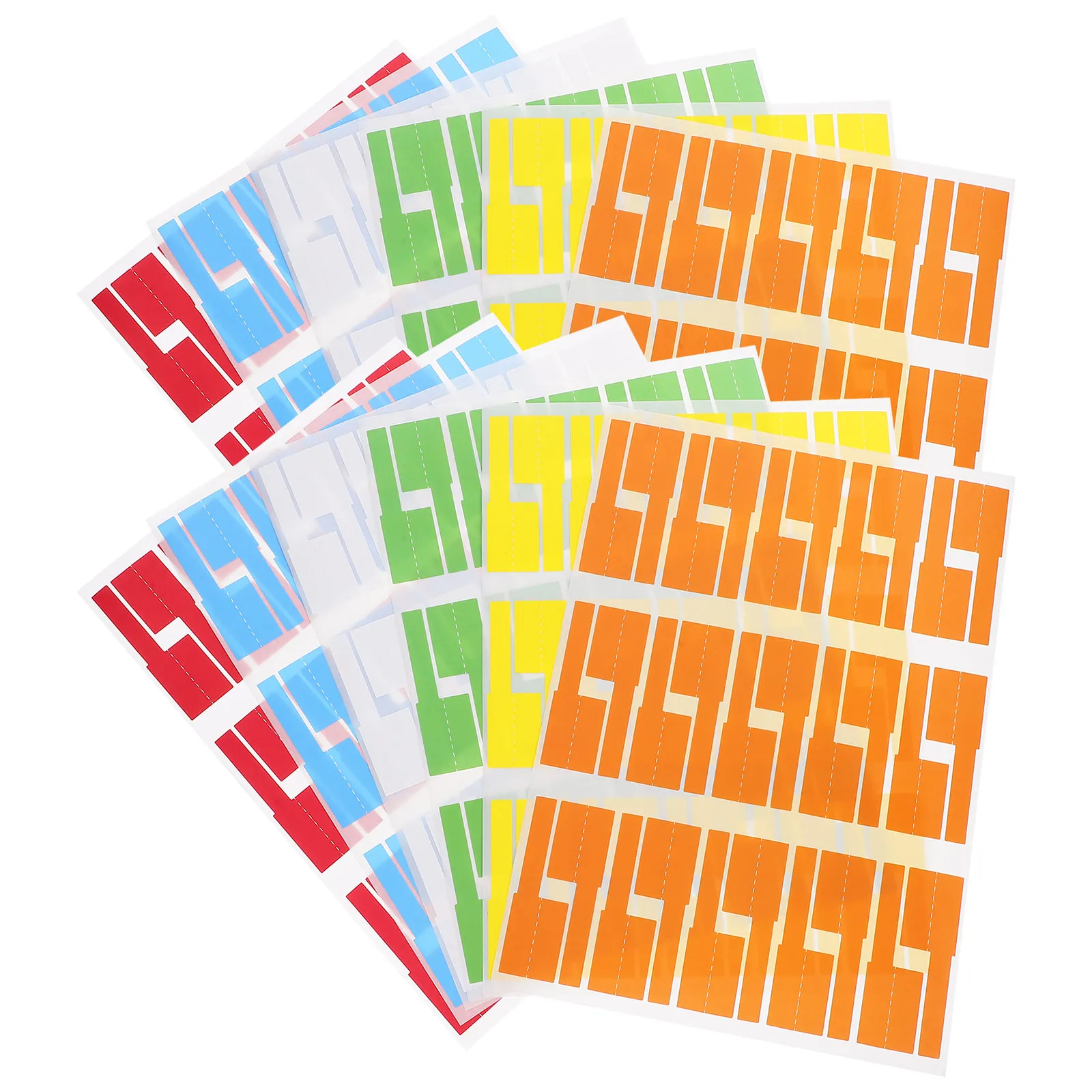 

12 Sheets Clear P-Shaped Cable Labels Strong Adhesion Writeable Wire Markers for Electric Panel Charging Cords Cord Labeling