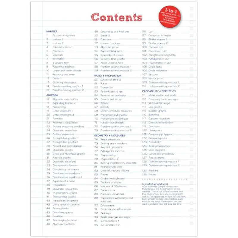 Podręcznik do przygotowywania na egzamin Pearson REVISE AQA GCSE Maths Higher z ćwiczeniami online i wideo, dla egzaminów na rok 2025 i 2026.