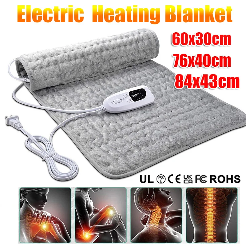 84x43cm Winter Warm Thermal Electric Heating Pad for Home Treatment Blanket Heating Pad Cushion Intelligent Constant Temperature