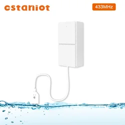 Ostaniot-Detector de fugas de agua Tuya, 433MHz, Sensor de fugas de agua, alerta de inundación, desbordamiento para sistema de alarma de seguridad, aplicación Smart Life