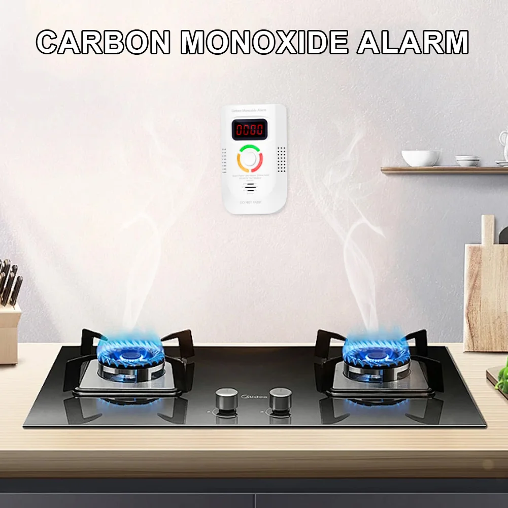 

Plug-in Combustible Gas Leak Detector Monitor Sound Light Warning Leak Sensor Detector Combustible Gas Smoke Alarm Home Security