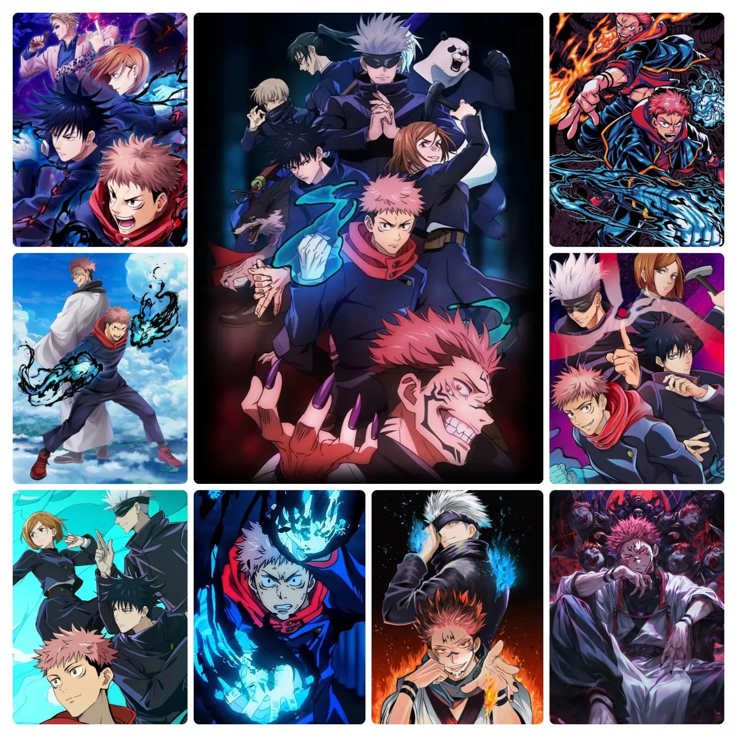 Large Size Jigsaw Puzzle 500/1000/1200/2000 Pcs Jujutsu Kaisen Anime Jigsaw Puzzles for Adults Stress Relief Toys Gifts