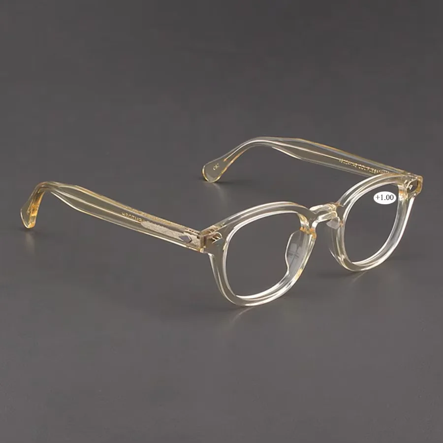 メンズ老眼鏡-ジョニー・デップスタイル-遠視メガネ-女性-ヴィンテージ-アセテートフレーム-10-15-20-25-30-35-40