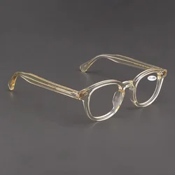 Men's Reading Glasses Johnny Depp Style Hyperopia Glasses Women Vintage Acetate Frame +1.0 +1.5 +2.0 +2.5 +3.0 +3.5 +4.0