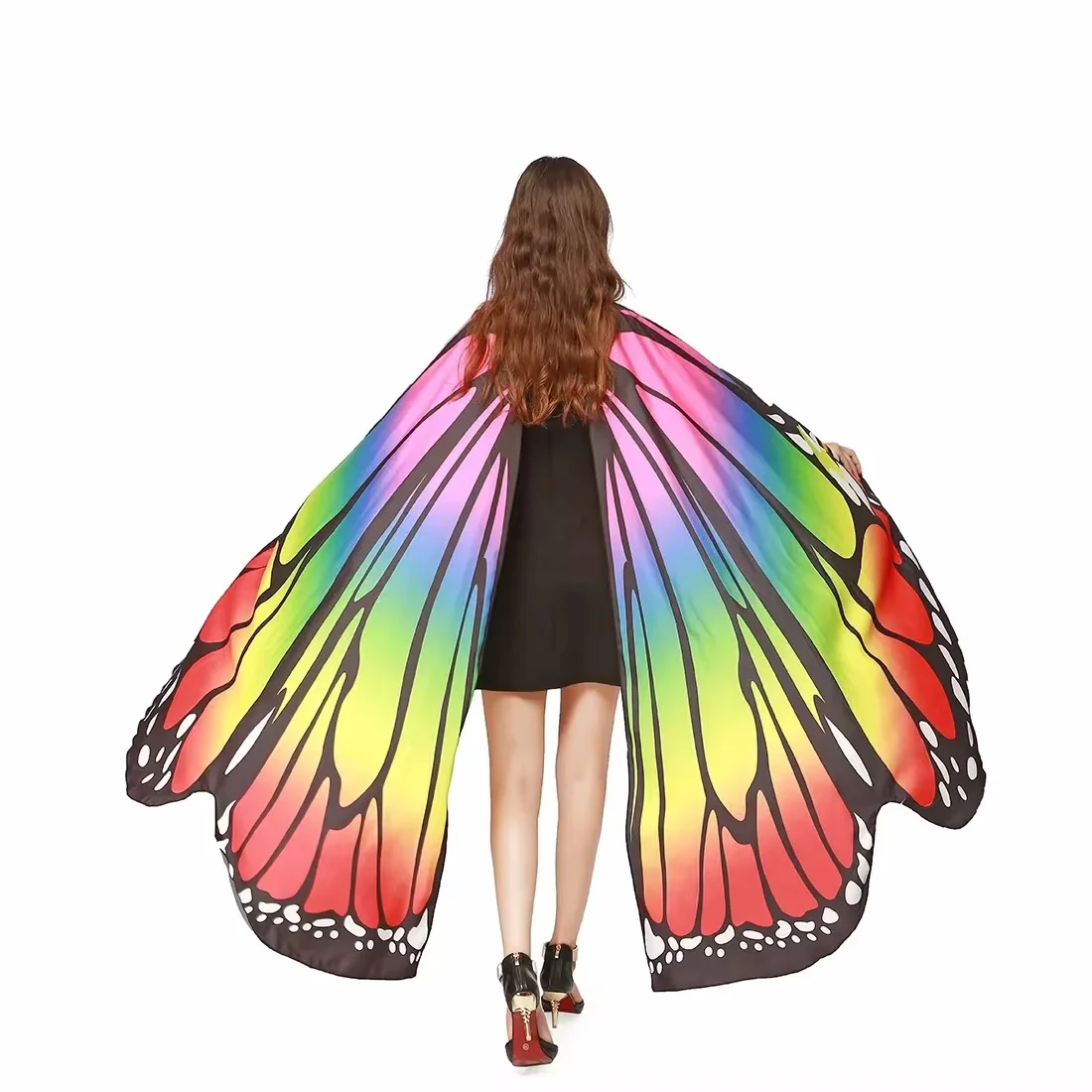 Adult Monarch Butterfly Cape Halloween  Child Butterfly Wings Rainbow  Butterfly Wings Cape Shawl Fairy Ladies Dance Costume