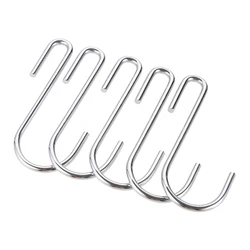 10Pcs Metal S-Shaped Hooks Heavy Duty Kitchen Bathroom Bedroom S Type Hanger For Hanging Pans Pot Bag Towels Storage Holder Rack