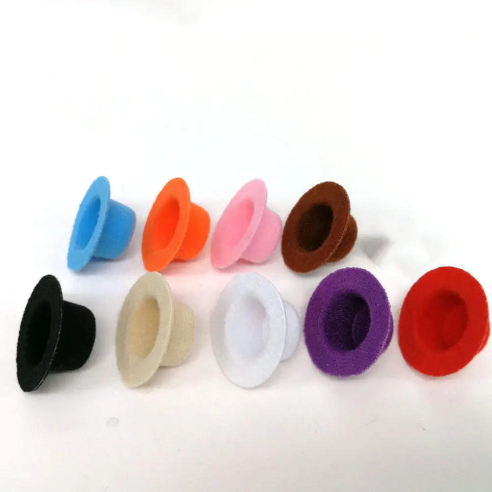 9 Peças de Mini Chapéus Coloridos de Tecido Não Tecido, Acessório de Cabeça para Cavalheiros, Pequena Decoração para Fantasias de Festa, Suprimentos para Artesanato DIY