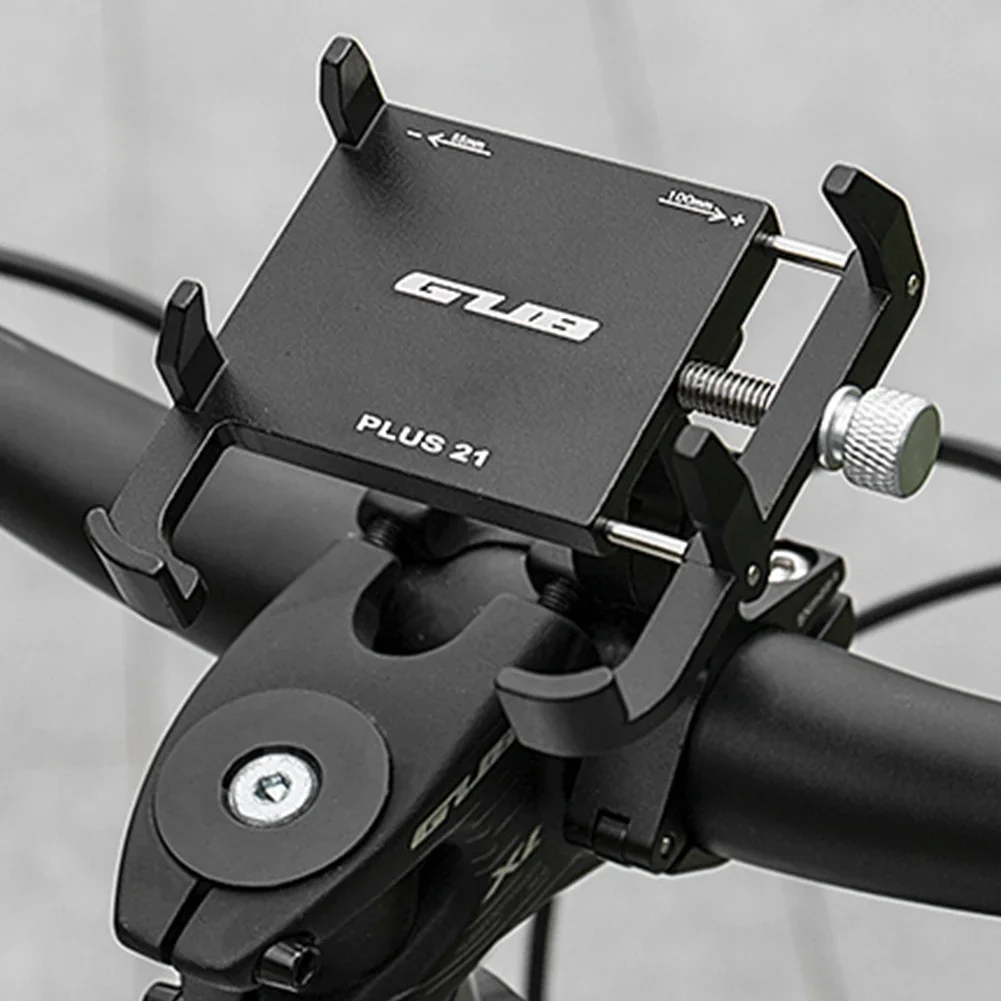 

GUB PLUS 21 Bike Phone Holder Aluminum Alloy Cell Phone Holder Bracket Rotatable Adjustable Anti-slip for 22.2-31.8mm Handlebar