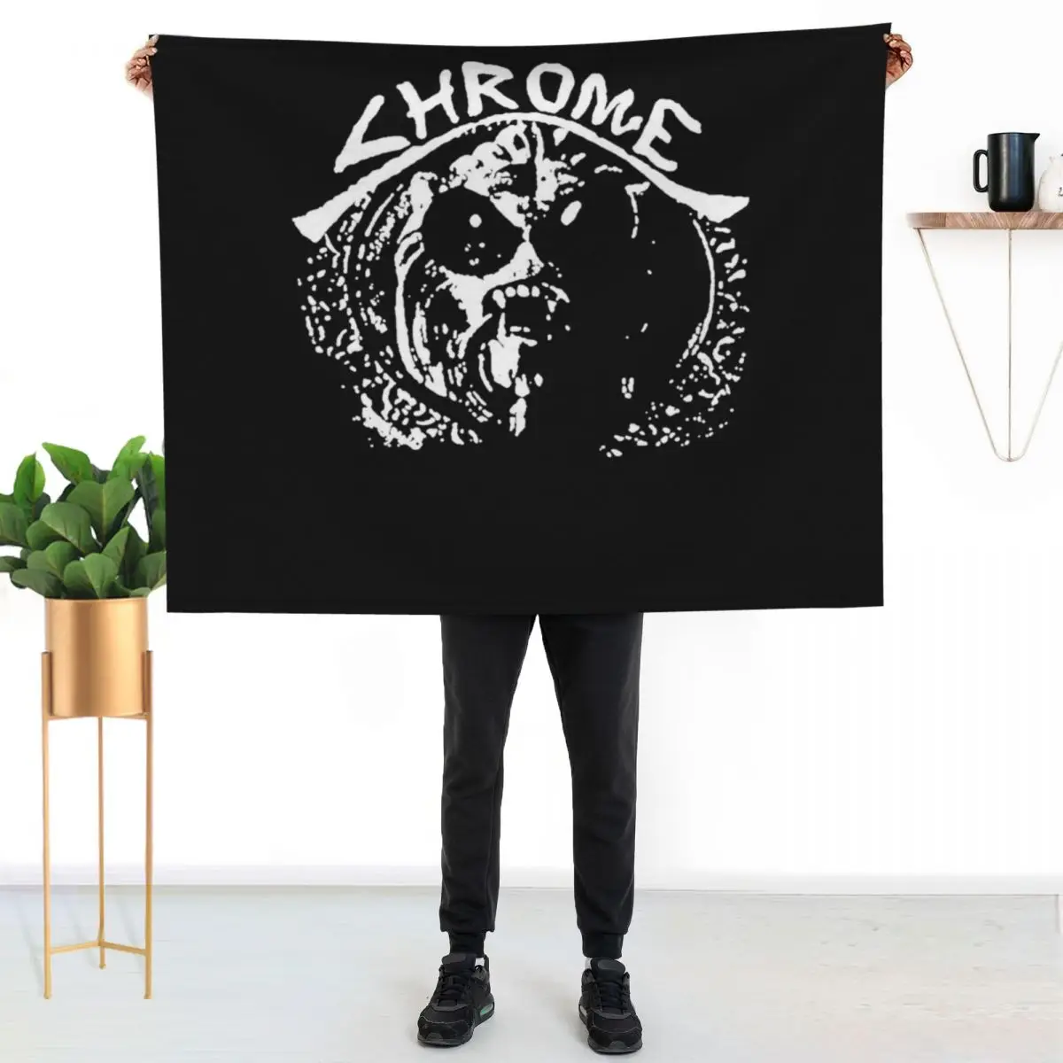 Chrome 3rd From The Sun Electronic Industrial Post-Punk Throw Blanket Furry Soft Plaid warm winter sofa bed Blankets