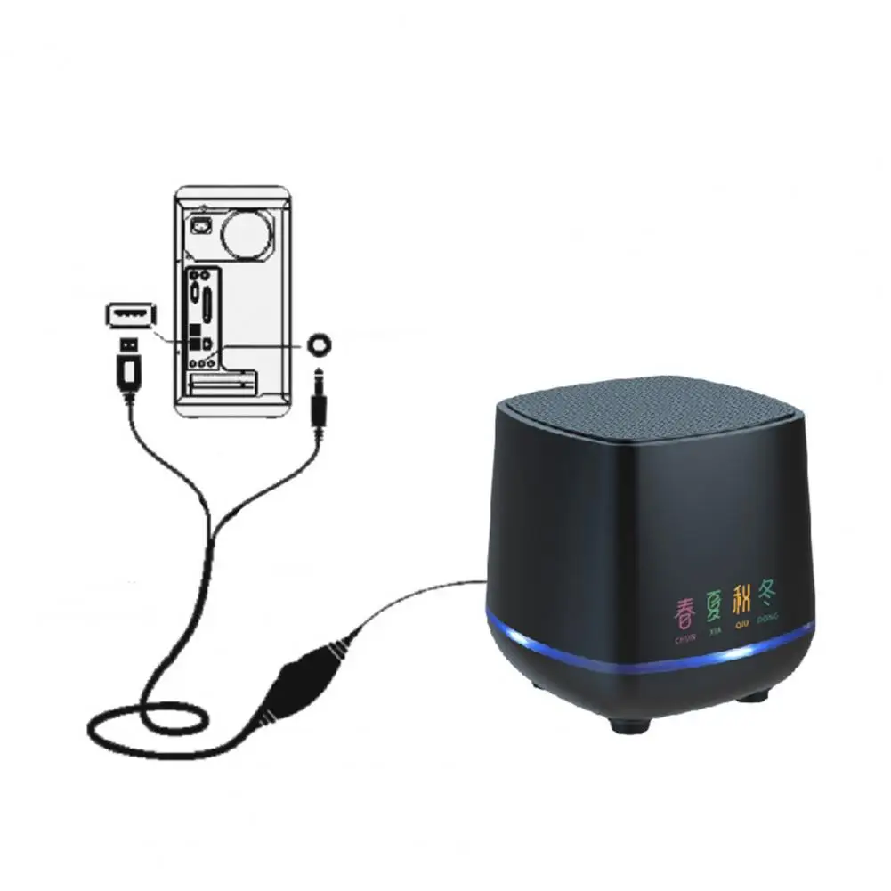 Dual Speaker Mini Usb Stereo Speaker Set for Desktop Computers Surround Sound Box for Home Office Small Loudspeaker with Usb