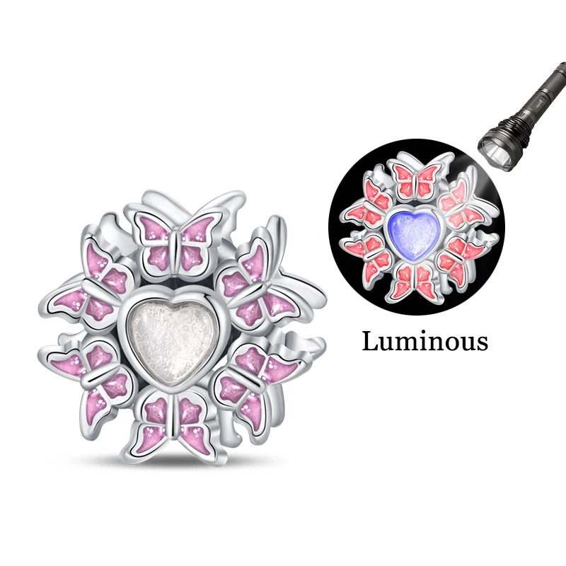 

Серебряные бусины-шармы 925 пробы в форме светящейся бабочки, подходят для оригинальных браслетов 3 мм, для самостоятельного изготовления, изысканные подарки на день рождения для женщин