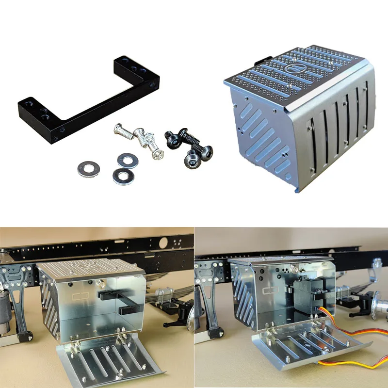 Zbiornik wydechowy Skrzynka narzędziowa Blokada zmiany biegów Mechanizm różnicowy układu kierowniczego do ciężarówki 1/14 Tamiya RC BENZ ACTROS