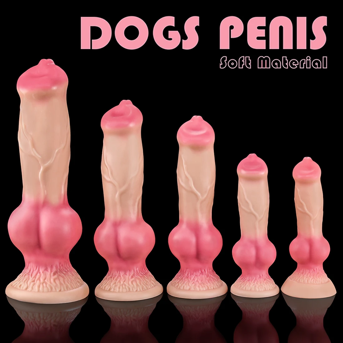 Oversized Dog Dildo Anal Plug Soft Penis Anal Dilator Masturbators Big Phallus Butt Plug Stimulate Vagina and Anus Dick Sex Toys