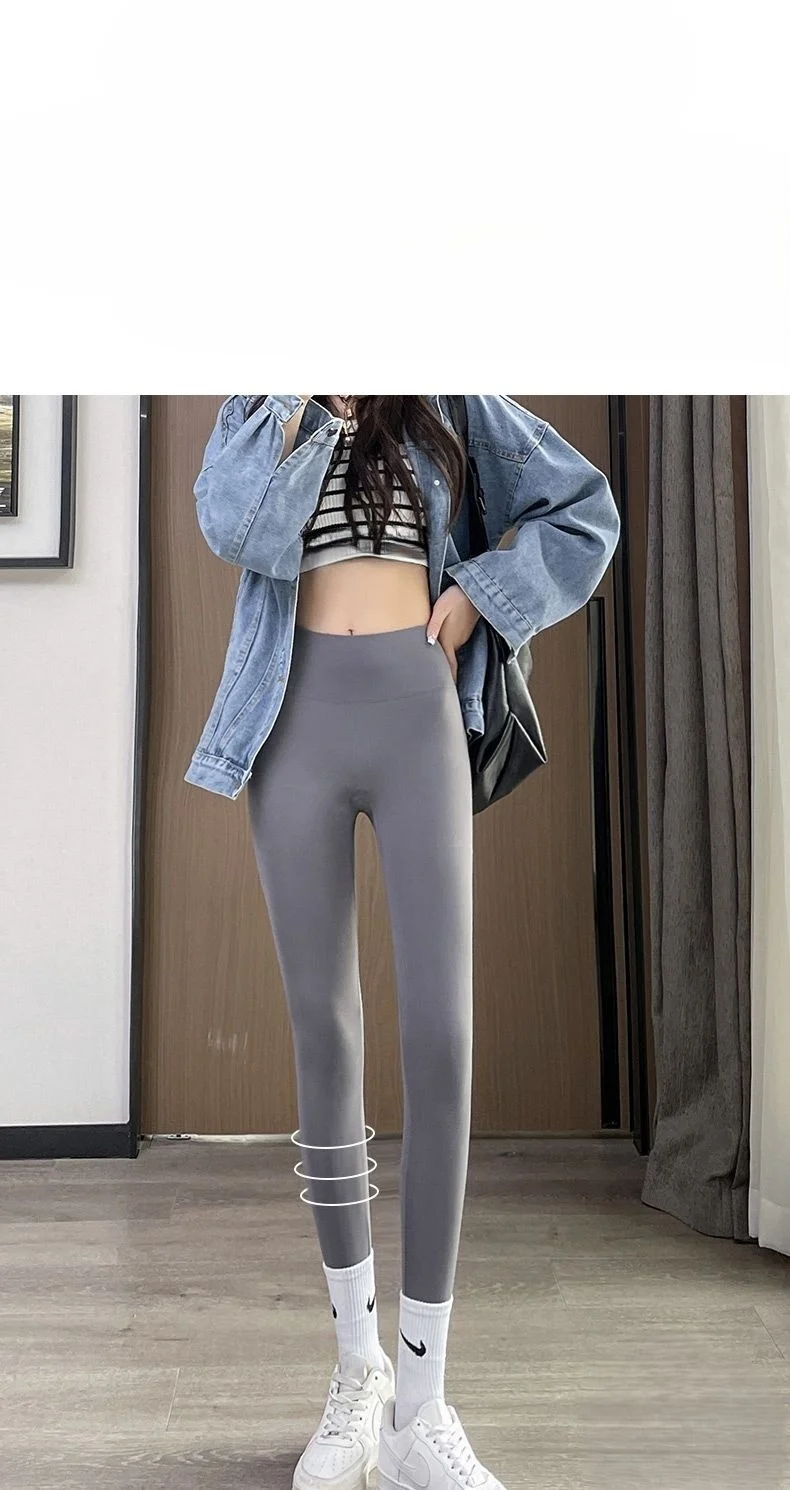 Yoga Pants Gym Women Tights-Soft Attire Mid-Waist Kawaii Festive Plain Hip-Lift Speed-Dry Cartoon Comfortably Utility A-Line Ins