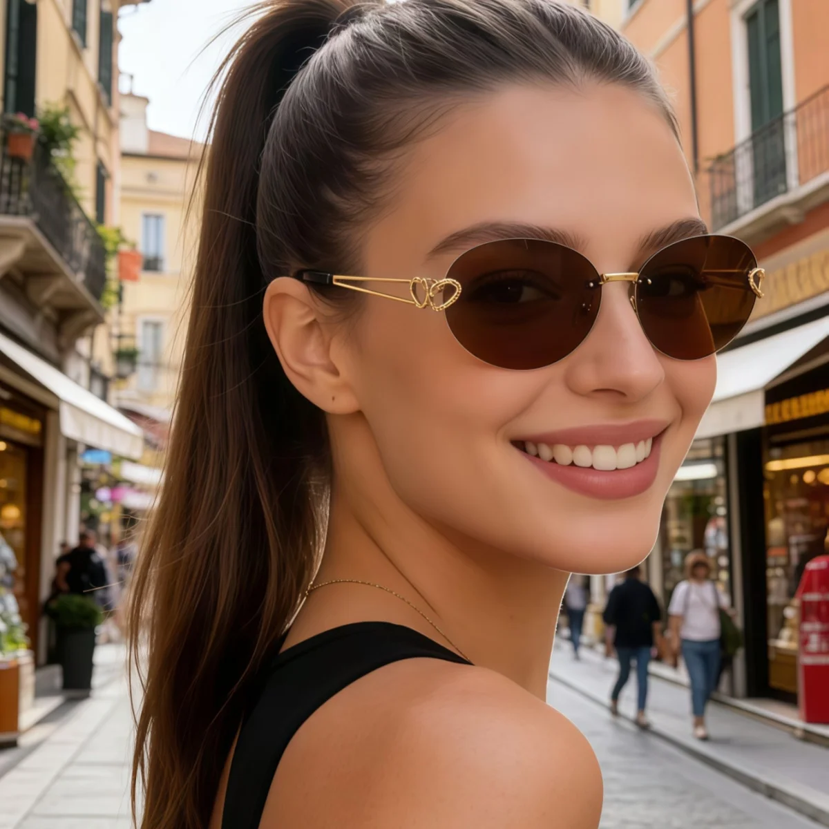 Europäische und amerikanische Retro-Katzenaugenbrille im Y2K-Stil, modische Unisex-Brille, trendig, vielseitig, Sonnenschutz und UV-Schutz für den Sommer.