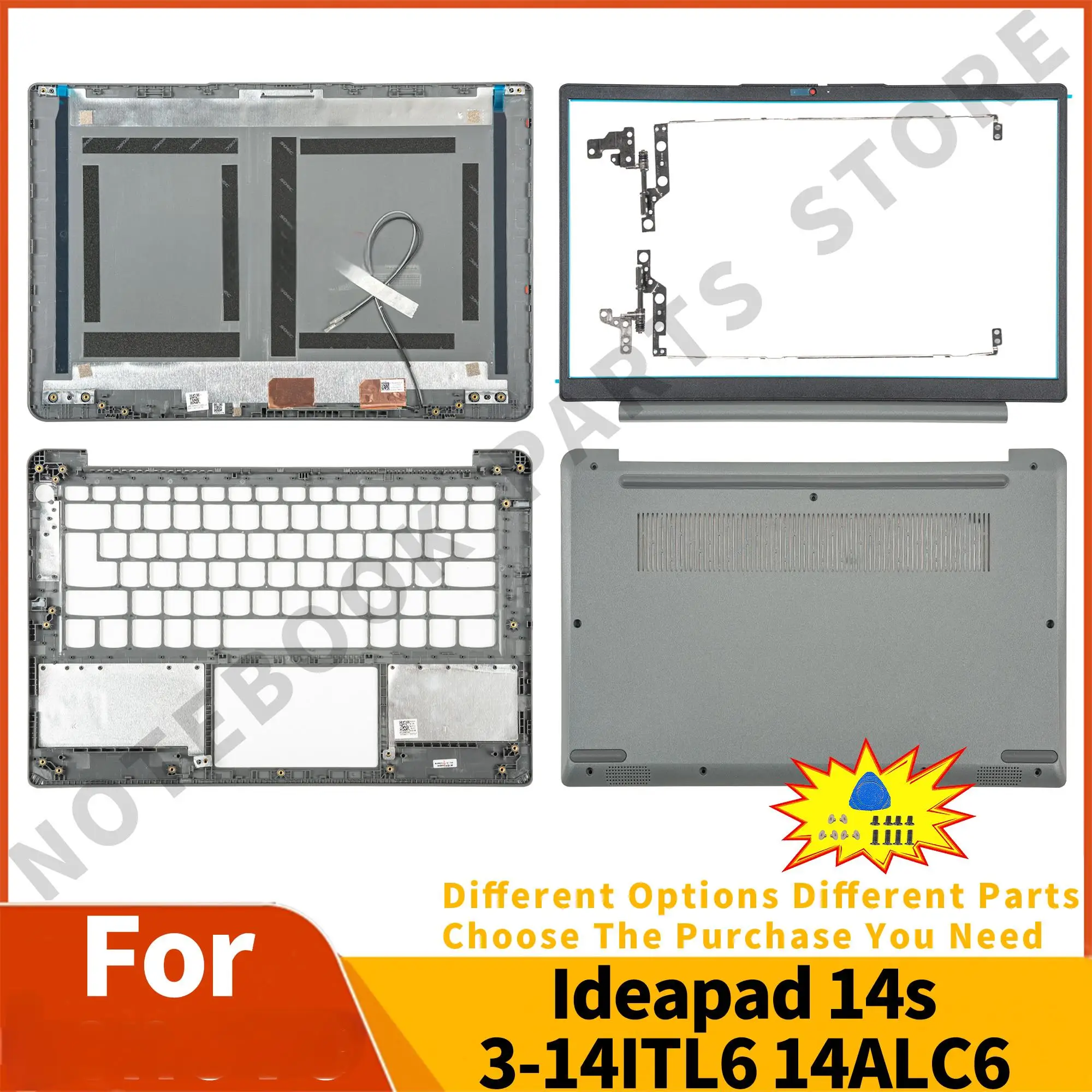 

New Parts For Ideapad 14s 3-14ITL6 3-14ALC6 2021 Back Cover Bezel Palmrest Bottom case AP21M000100 AP21M000200 AP21M000500