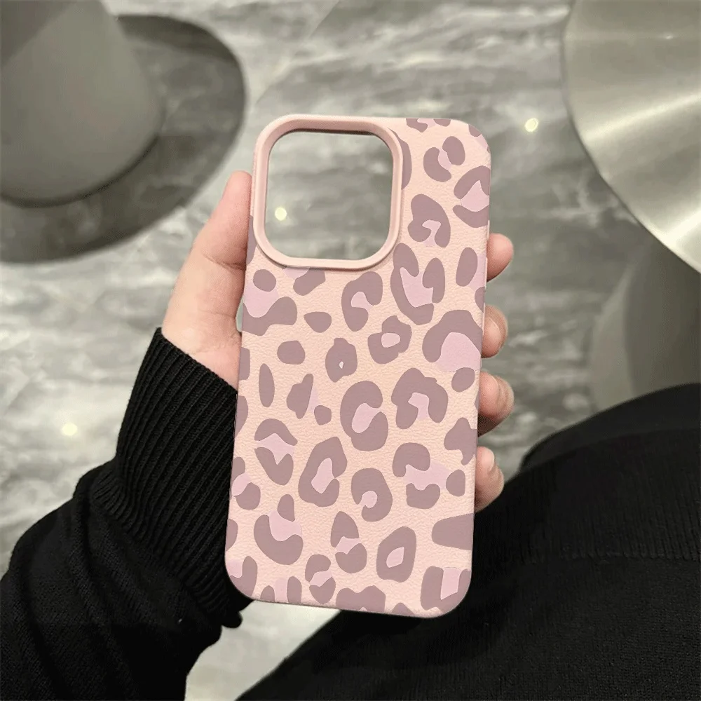 Hellviolette Handyhülle mit Leopardenmuster für iPhone 17 16 15 14 13 12 Pro Max 16 15 14 Plus 17 16 15 Pro 17Air Silikon-Matt-Cover – Detail 7