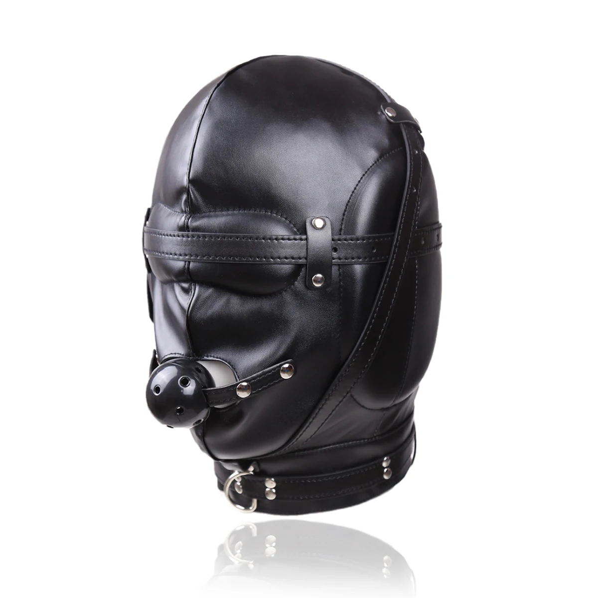 Alternative Master Slave Fully Closed Mouth Plug Headgear Sexy Mask Mouth Ball Head Cover Adult Sex Toys For Women and Couples