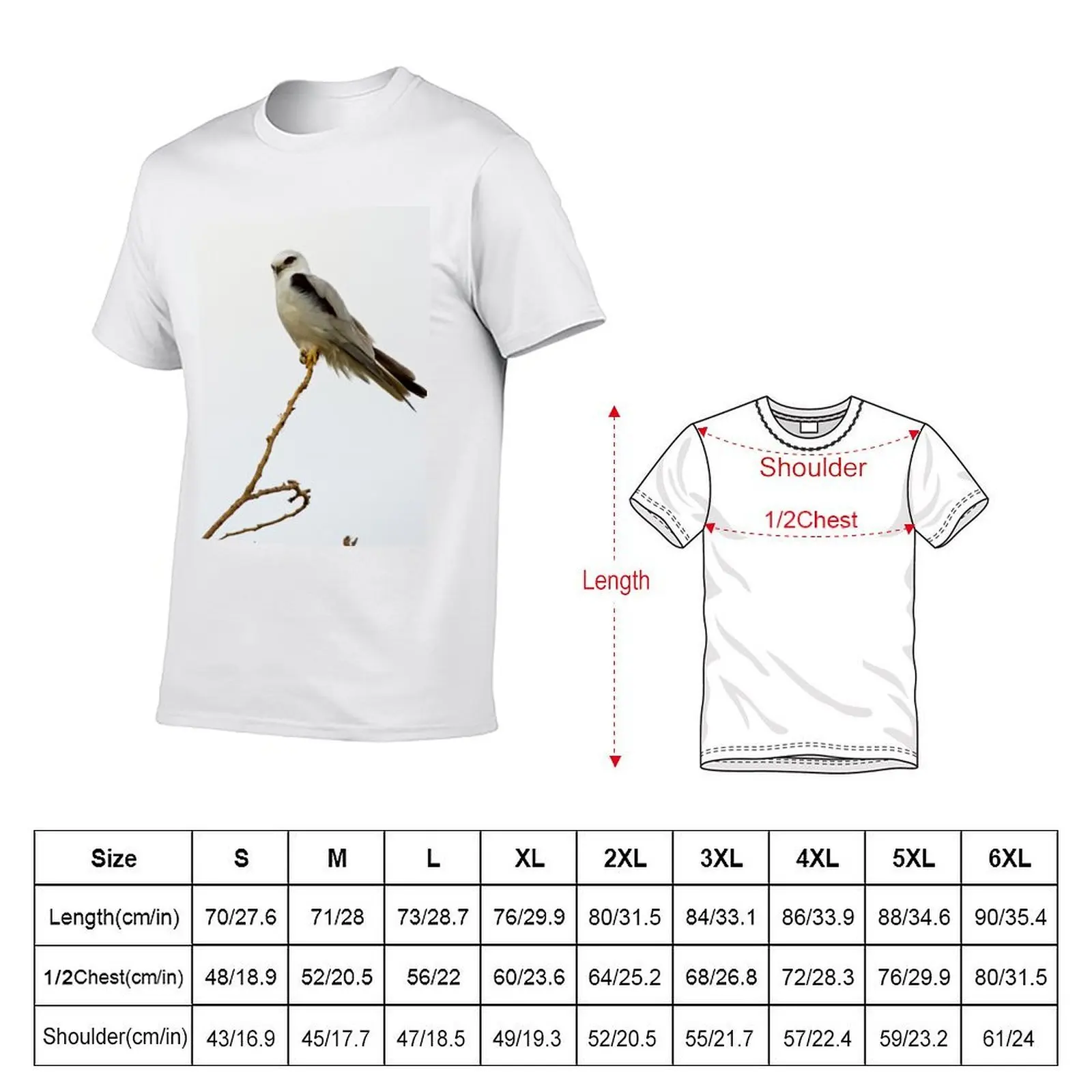 Black Shouldered Kite 2 T-Shirt anime shirt plus size clothes t shirt men 100℅ cotton
