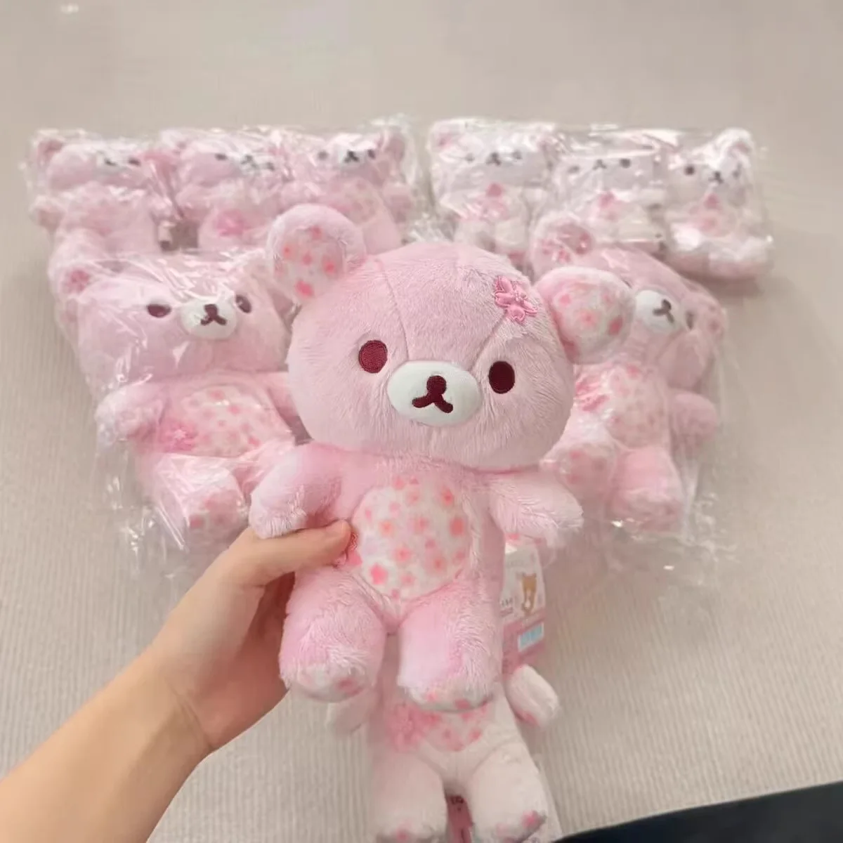 30/40/50cm Cherry Blossom Rilakkuma Cute Cartoon Bear Plush Toy Stuffed Animals Doll Soft Comfortable Accompany Sleeping Doll view 5
