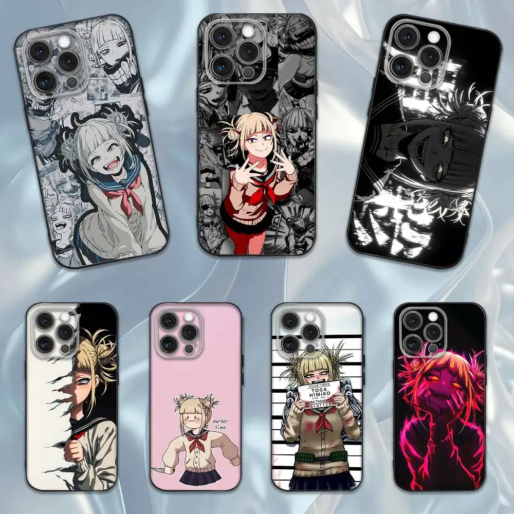 

Anime H-Himiko T-Toga Phone Case For iPhone 16e,16,15,14,13,12,11,Pro,X,XS,Max,XR,Plus,Mini Soft Black Cover