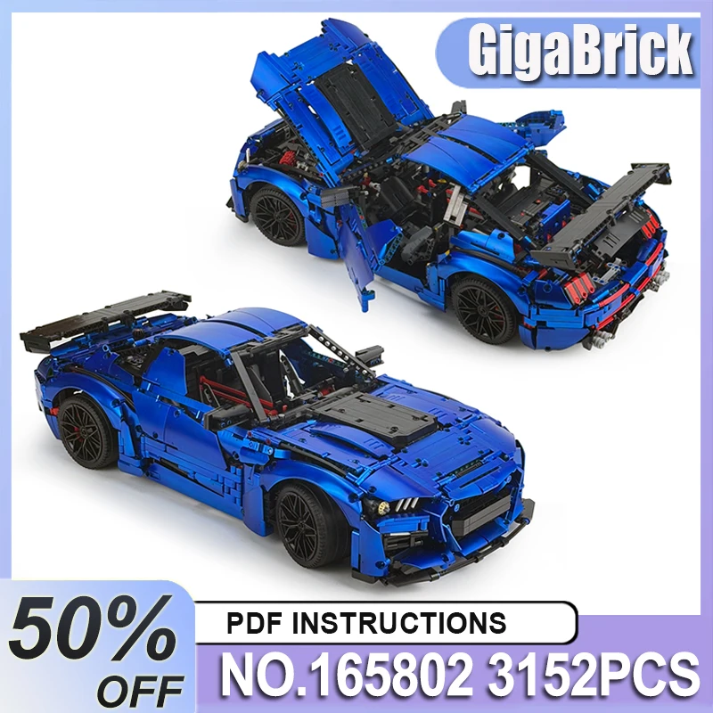 

New High-End Custom Limited Edition In Charming Red Muscle Car Model Building Blocks Bricks Toy Christmas Gift For Adults