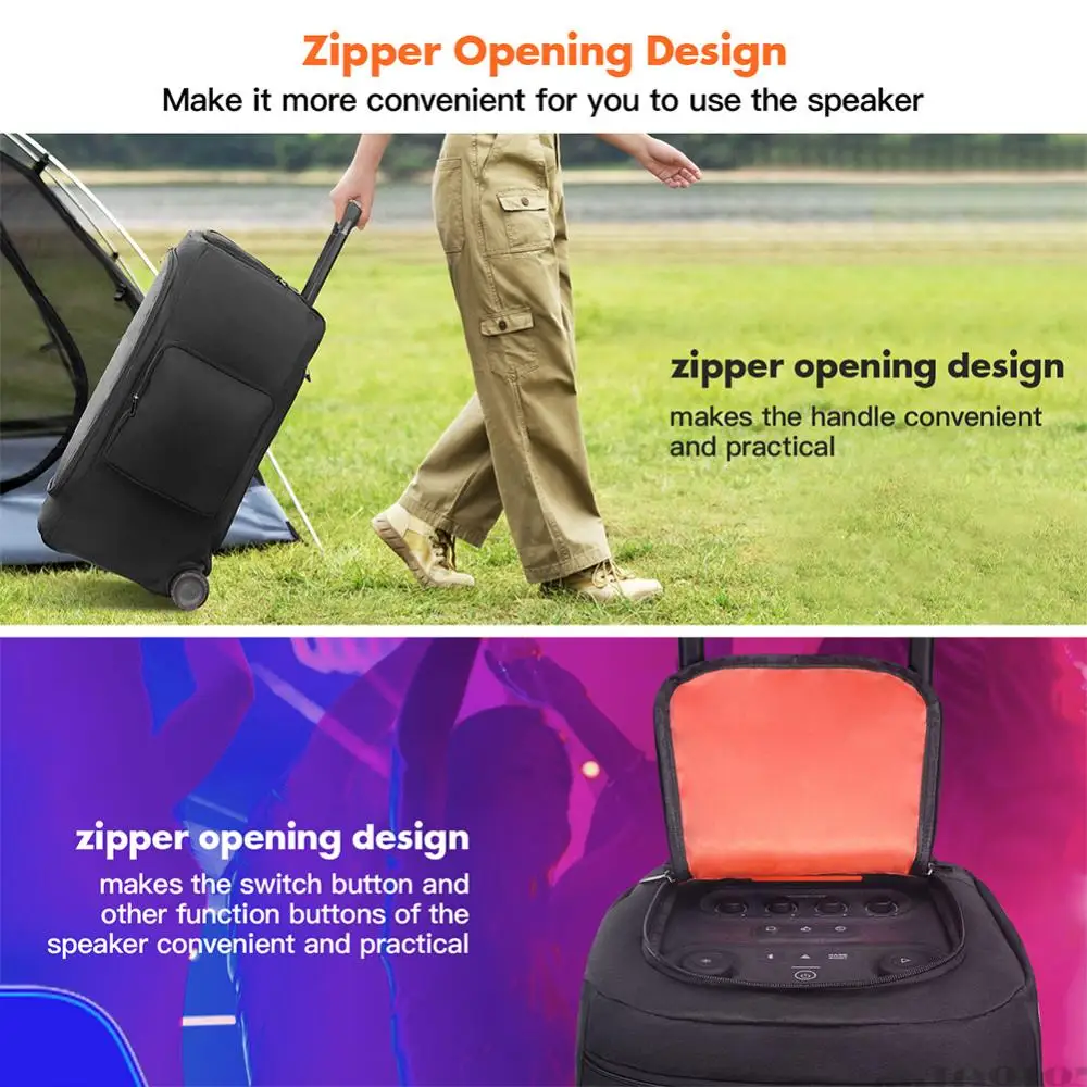 

Speaker Dust Cover Zipper Closure Portable Speaker Dust Case Anti-Slip Double-Sided Speaker Storage Bag for PARTYBOX 310/320
