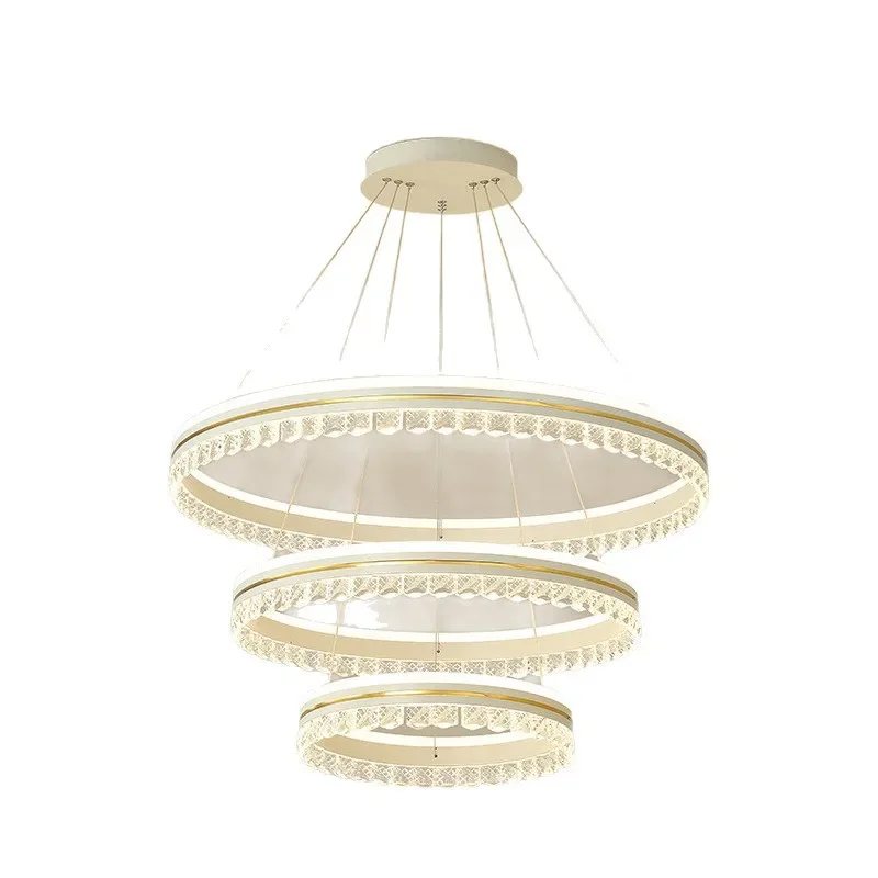 

Creative round living room main light, bedroom aisle crystal dining room chandelier