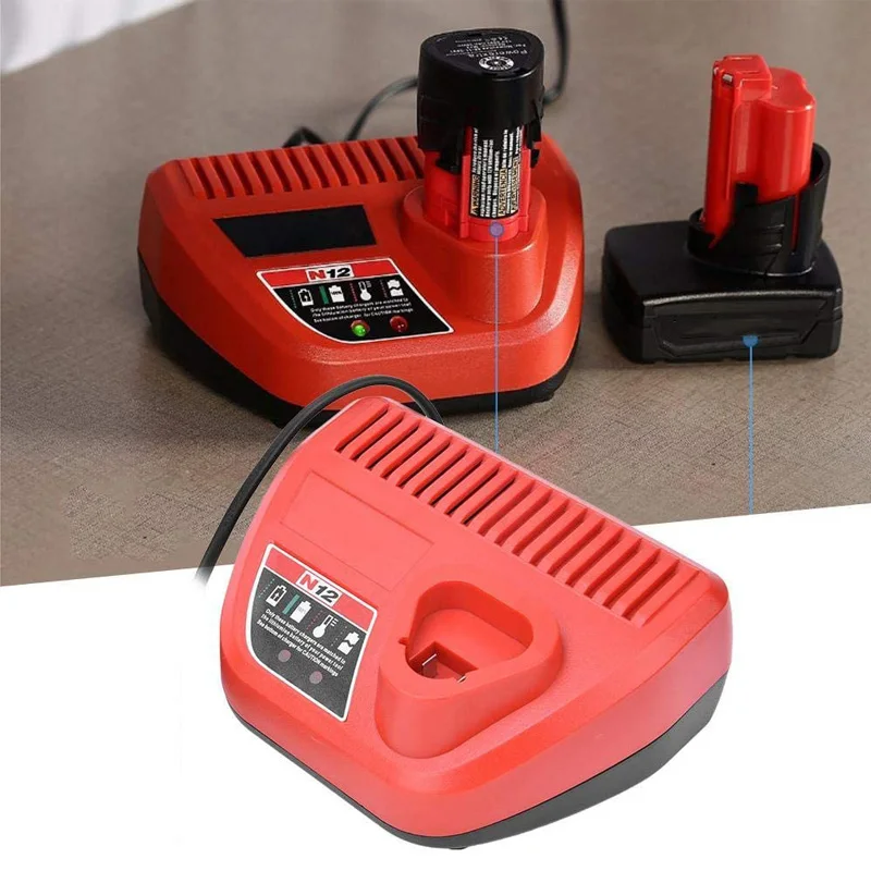 Li-Ion Charger For Milwaukee N12 Input Output 12V 10.8V 48-59-2401 48-11-2402 Power Tools Charger For Milwaukee N12