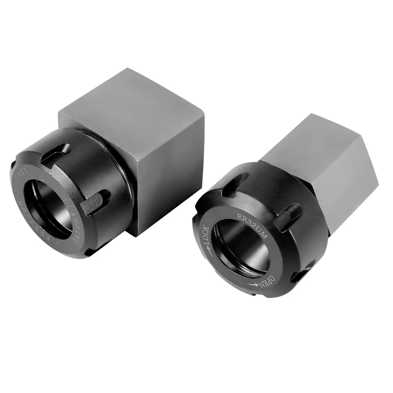 

ABFKL ER32 Collet Chucks Block Set of 2 Square and Hex Workholding Holder for CNC Lathe Engraving Machine