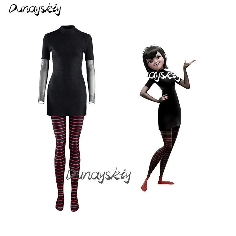 DY20Hotel ترانسيلفانيا تأثيري حلي مجموعة دراكولا مافيس الزفاف جوني شعر مستعار فستان الهالوين حفلة عيد الميلاد مخصصة الكبار #3