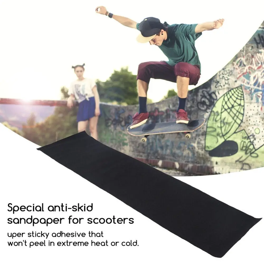 ตกแต่งอุปกรณ์เสริม PVC Longboard Deck Grip Tape สติกเกอร์ Amplas Papan Seluncur