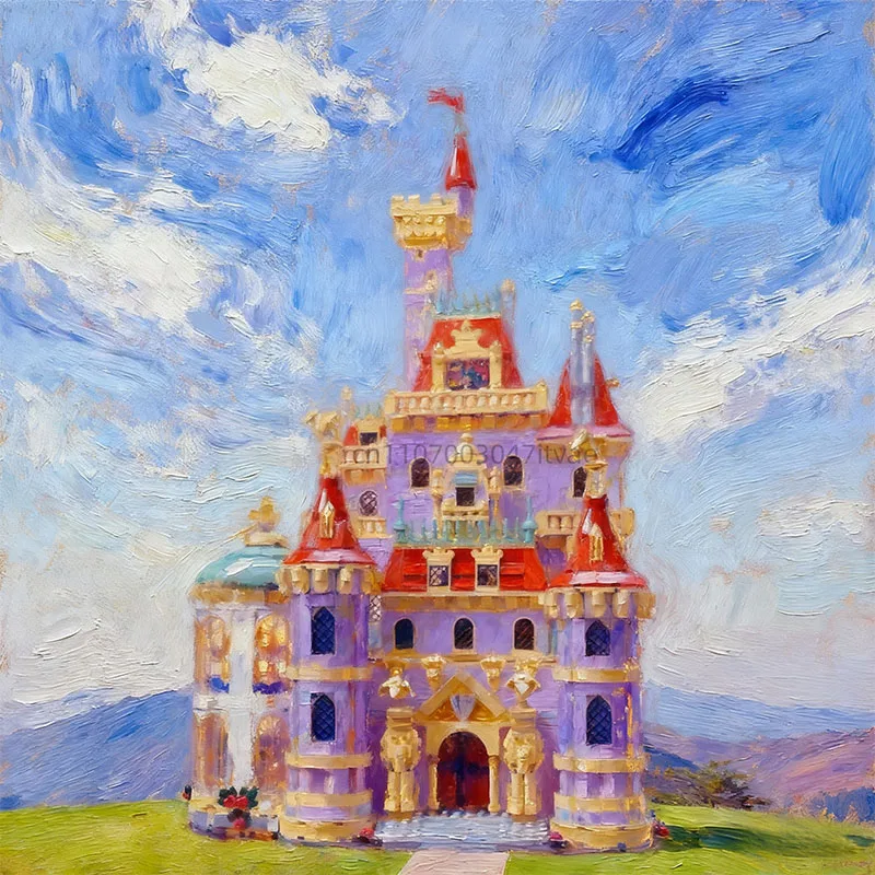 

MINISO Disney 2025 Castle Assemble Building blocks Brick-built for Adults Christmas Birthday Gifts for Girls