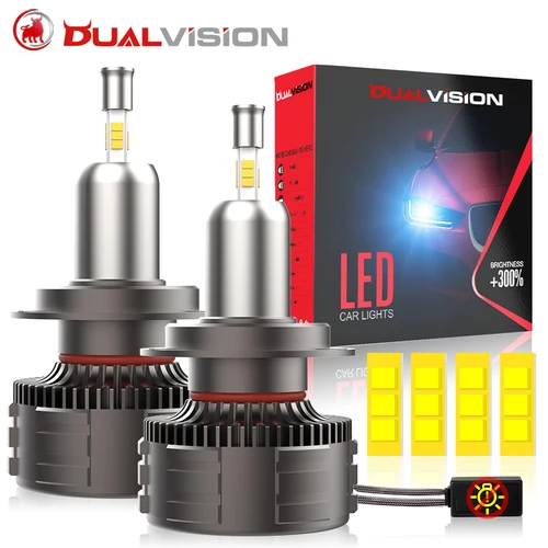 Faros LED Dualvision 360 CSP H4 CANbus sin Error H7 H11 H1 H8 H9 HB3 9005 HB4 9006 9012 HIR2 STG luz antiniebla para lente de coche