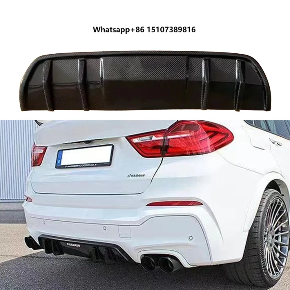 For X3 X4  F25 F26 2011-2017 Haman Style Change Carbon Fiber Rear Lip Rear Diffuser Bumper Lip